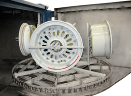 Aircraft Wheel Washer Four Station Wheel Fixture