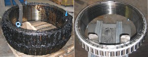 Steel Mill Bearing Before and After
