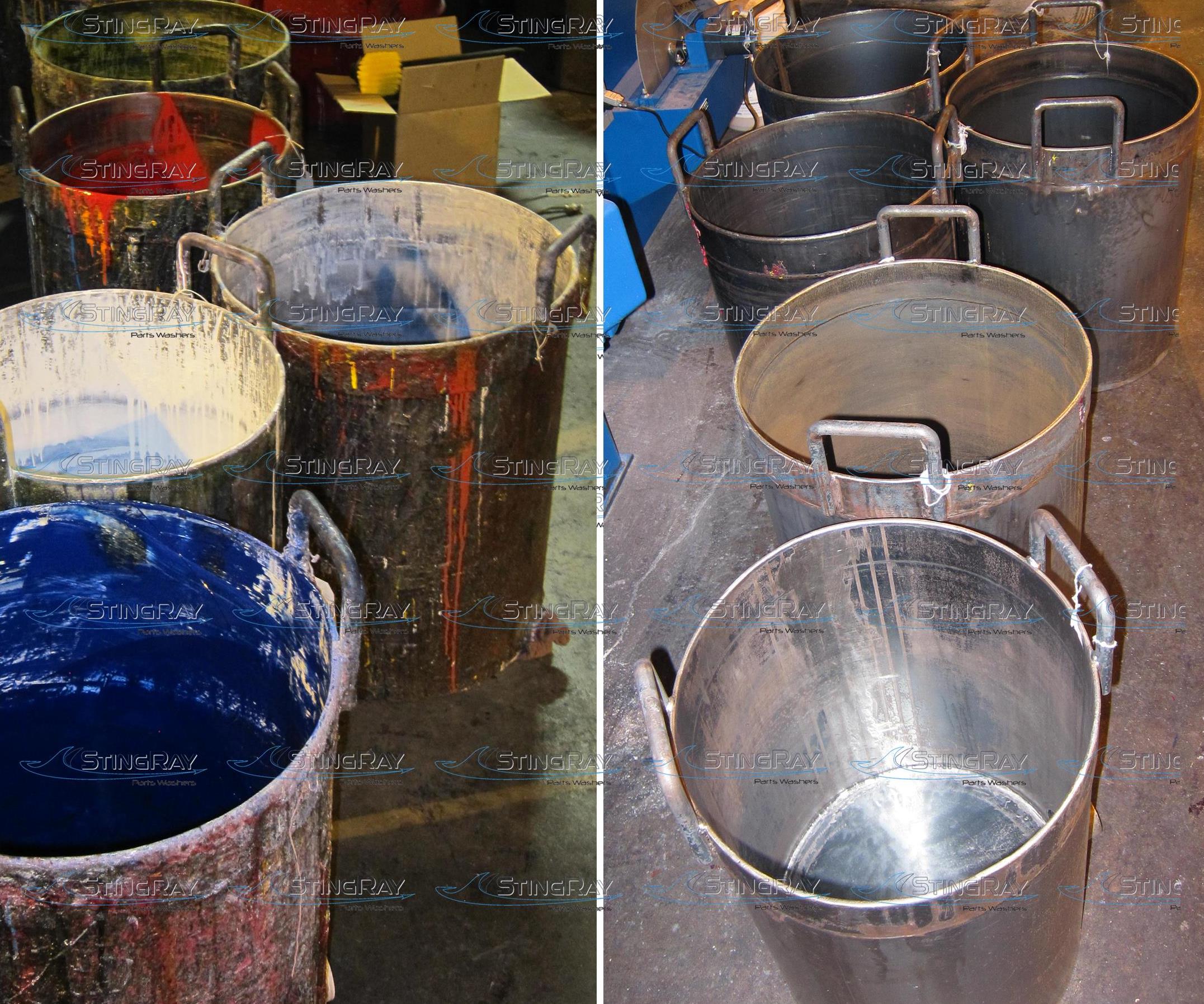 Before-and-After/Ink-Buckets-and-Pails/Ink-Buckets-in-a-StingRay-Cabinet-Spray-Washer