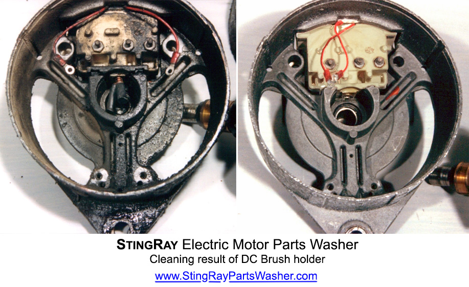 StingRay Parts Washer Electric Motor Parts Cleaning Results