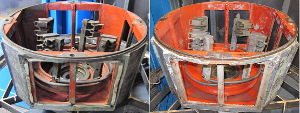 Electric Motor End Bell Parts Washer Cleaning Result