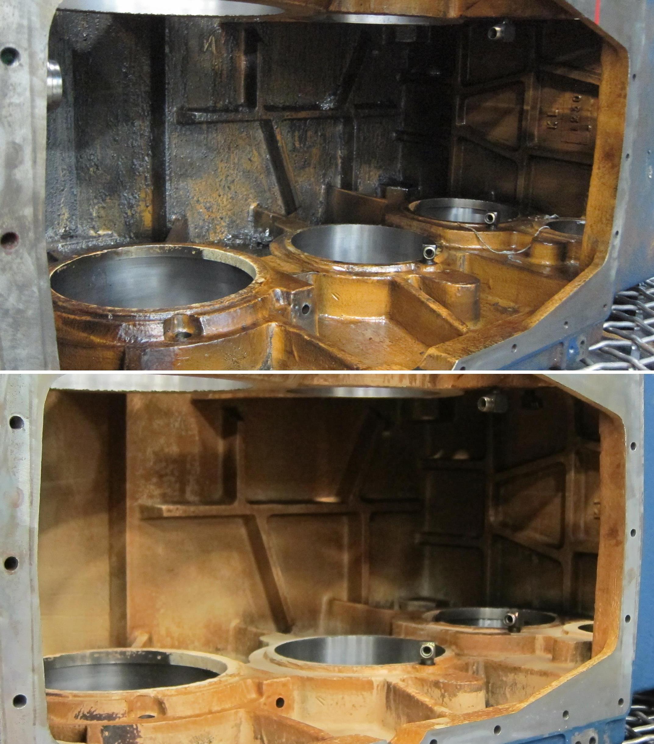 Heavy Duty StingRay Parts Washer Windmill Gearbox Cleaning Before and After