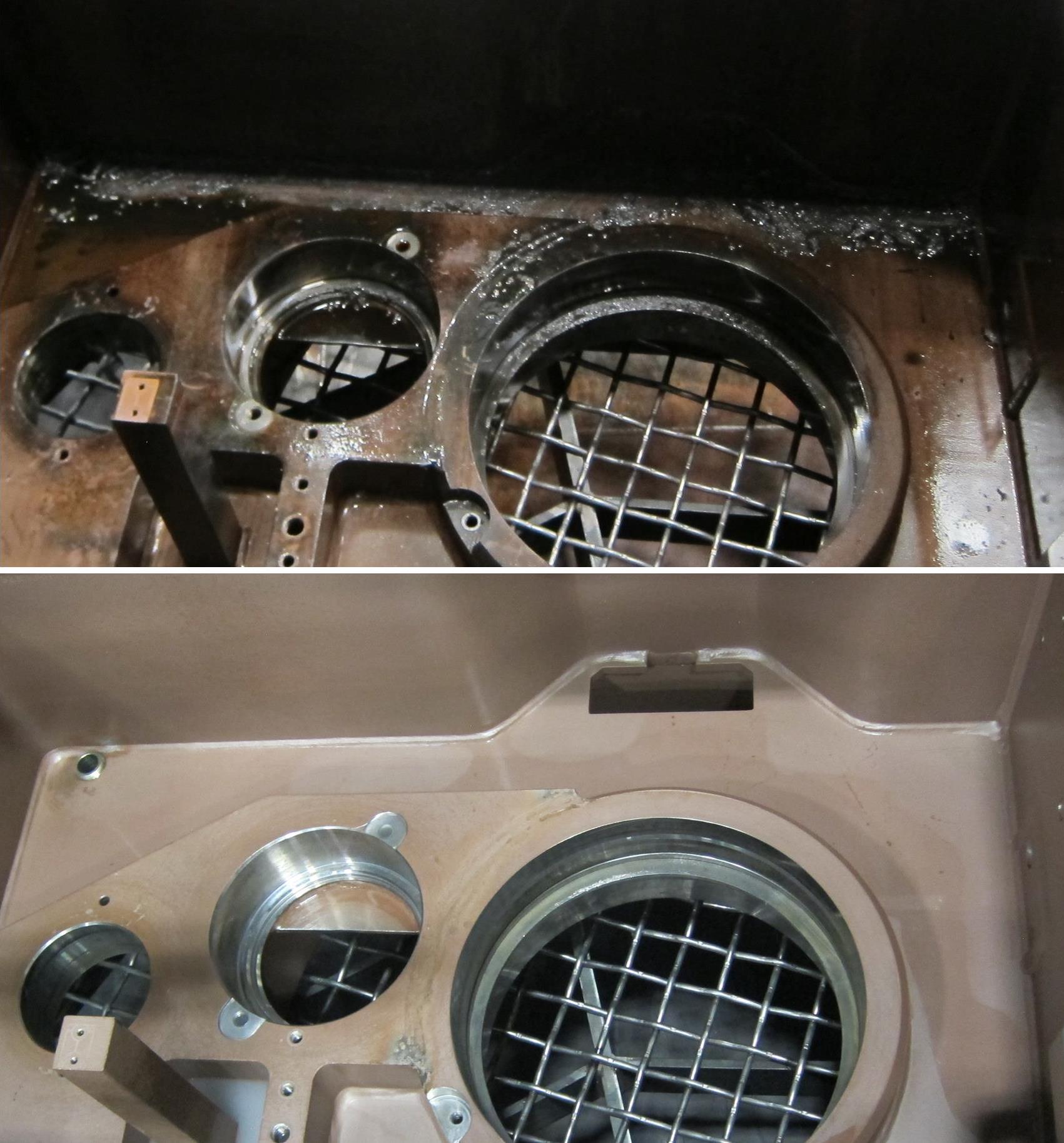 StingRay Parts Washer Windmill Gearbox Cleaning Before and After